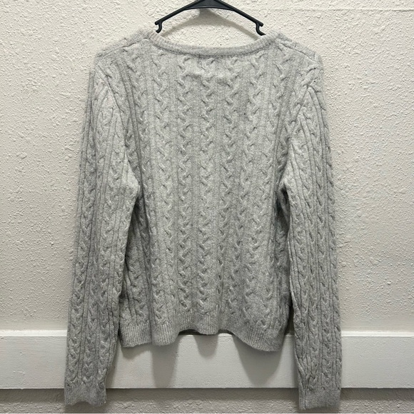 Pink Rose Grey Knit Sweater NWT XL - Picture 5 of 7